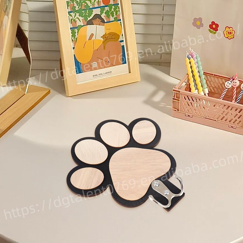 Plywood Wall Hook Supplier - Paw Shaped for Home Decoration