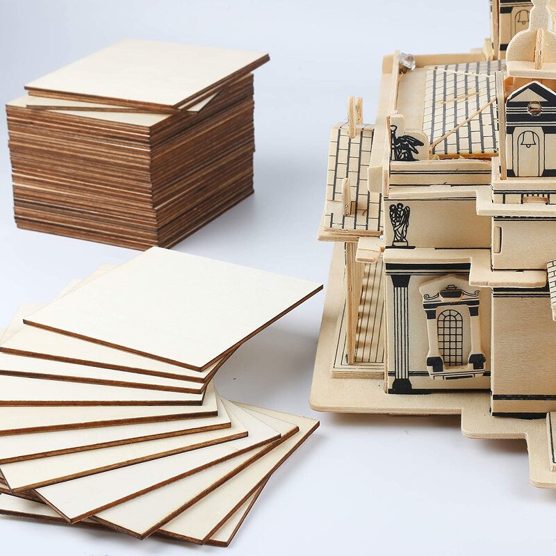 Wood Square Tiles Supplier - 4x4 Inch Laser Cut for Crafts Coasters