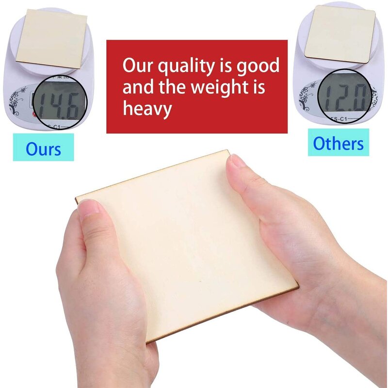 Square Plywood Pieces Supplier - 4X4 Inch for Painting DIY Crafts