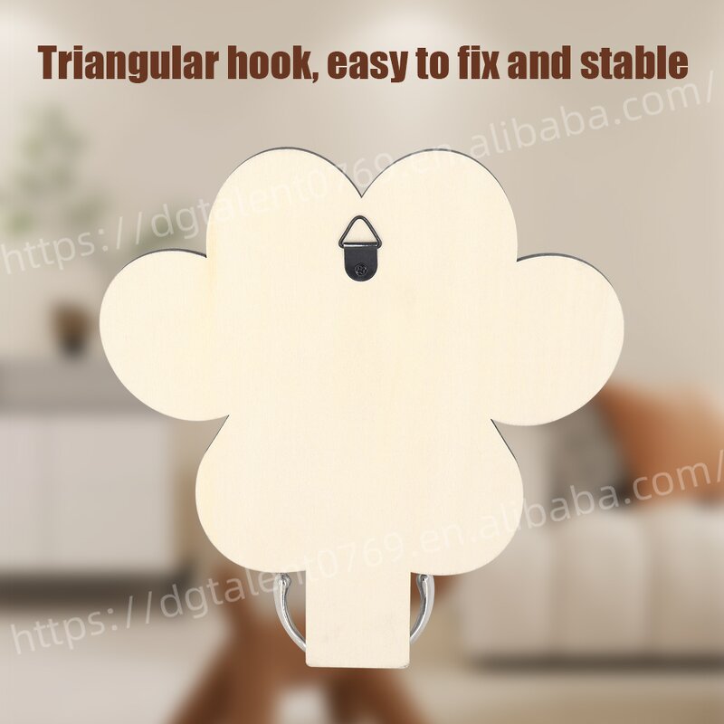 Wooden Wall Hook Supplier - Dog Paw Shape Double Hook Kids Room