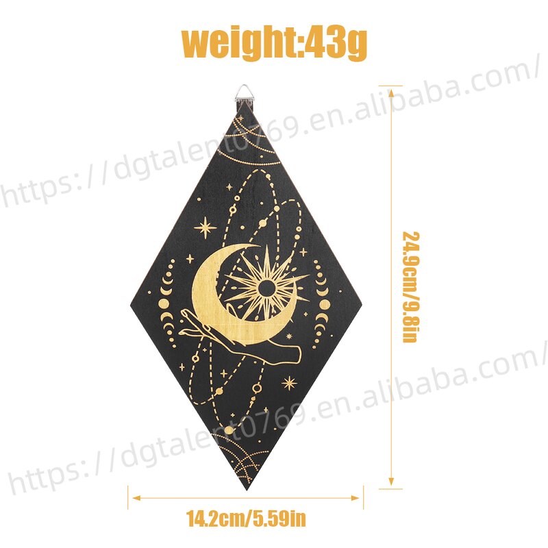 Meditation Wall Decor Factory - Black Gold Celestial Diamond Shape
