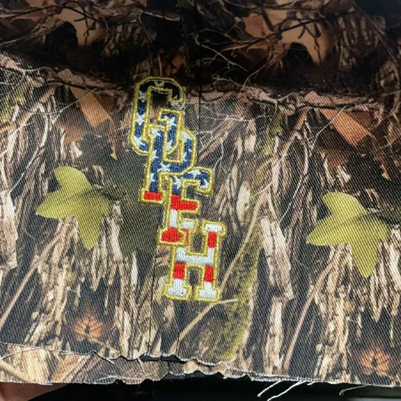 Camo Trucker Hat Supplier - Wholesale 3D Embroidery Gold Metallic