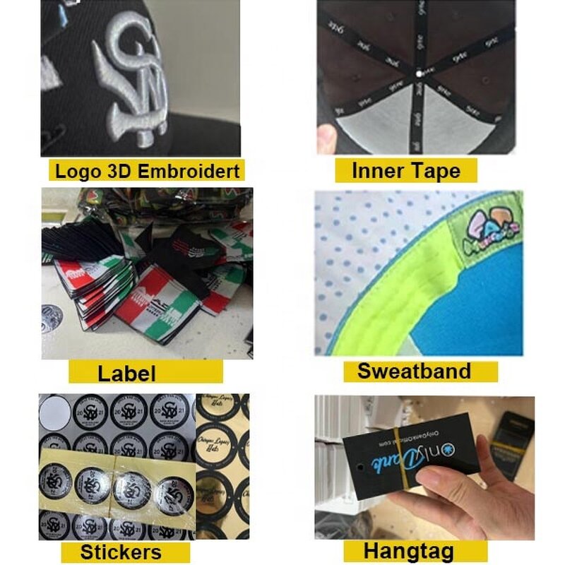 Snapback Hat Factory - Custom Embroidery Inner Tape Flat Brim