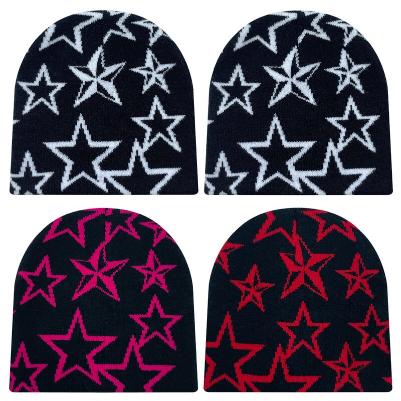 Knitted Beanie Supplier - Wholesale Custom Tags Cuffless Jacquard Embroidery