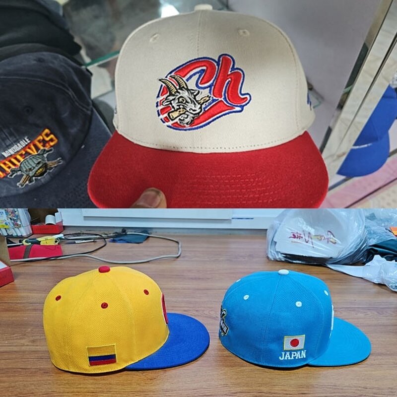 Snapback Baseball Hat Supplier - Custom Embroidery 2 Tones Flat Brim