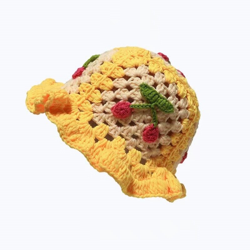Crochet Bucket Hat Supplier - Luxury Brand Designer Jacquard Handmade Floral