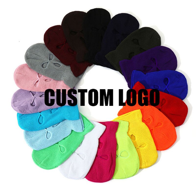 Ski Balaclava Factory - Wholesale Embroidery Custom Label Wool 3 Hole