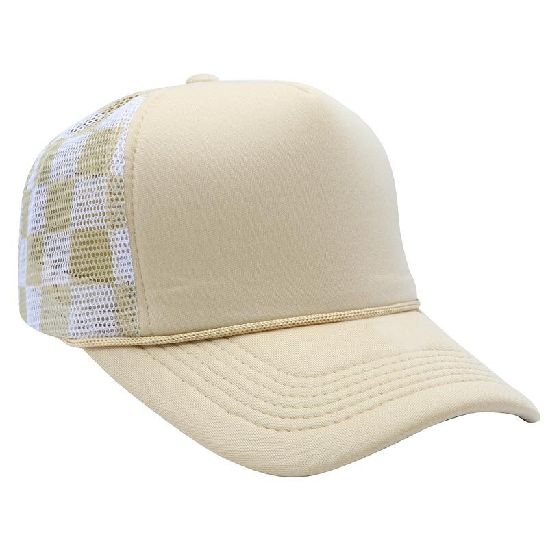 Checkered Trucker Hat Factory - Premium Blank Print Patch Sublimation