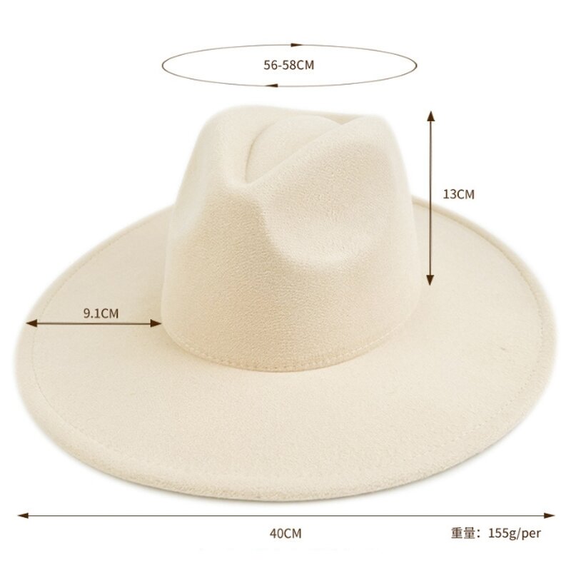 Fedora Hat Supplier - Vintage Solid Color Custom Brand Label Felt