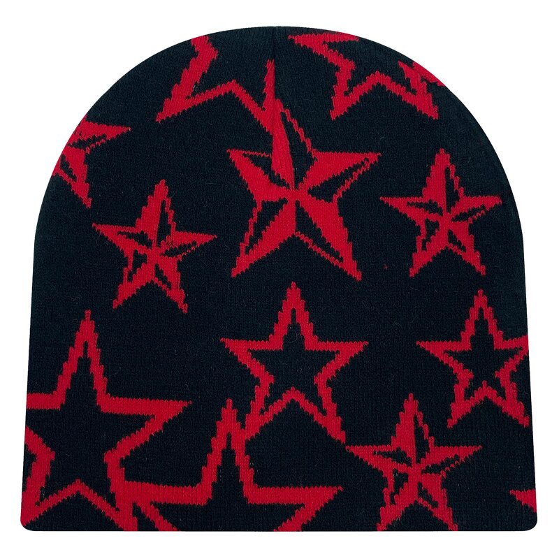 Knitted Beanie Supplier - Wholesale Custom Tags Cuffless Jacquard Embroidery