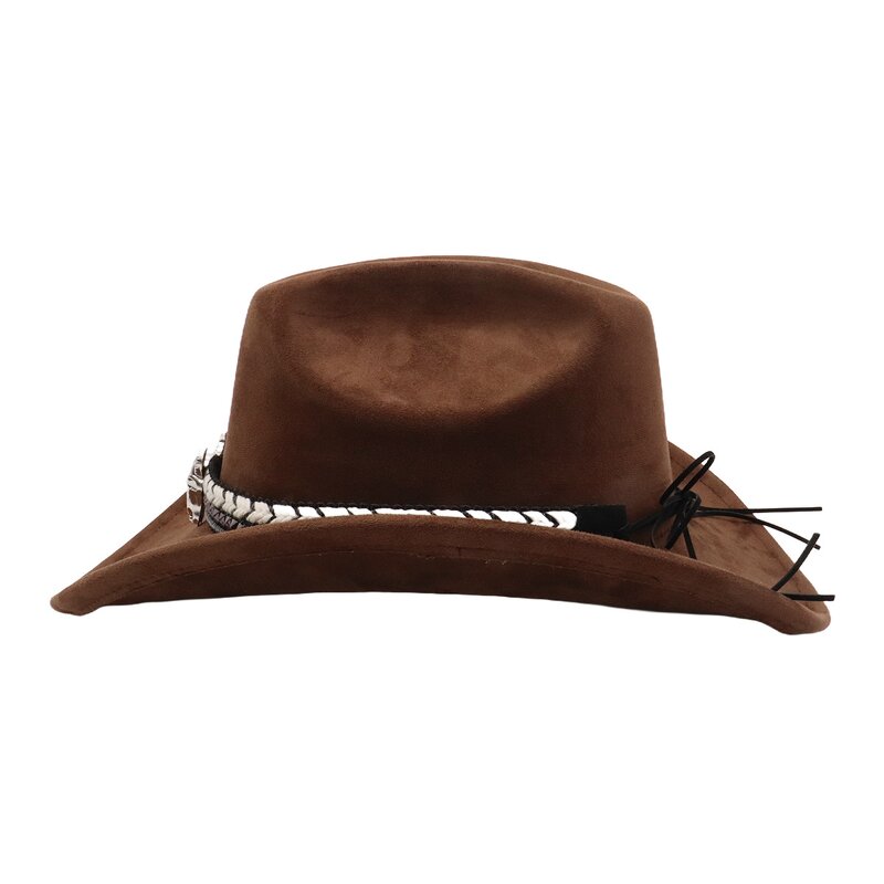 Fedora Cowboy Hat Supplier - Custom Brand Woven Label Vintage Wide Brim