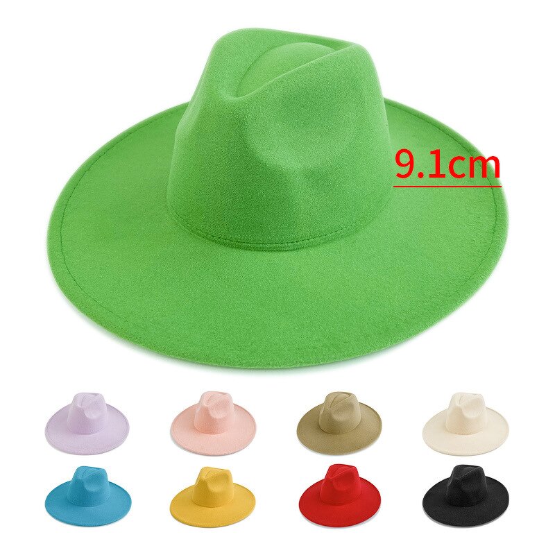 Fedora Hat Supplier - Vintage Solid Color Custom Brand Label Felt