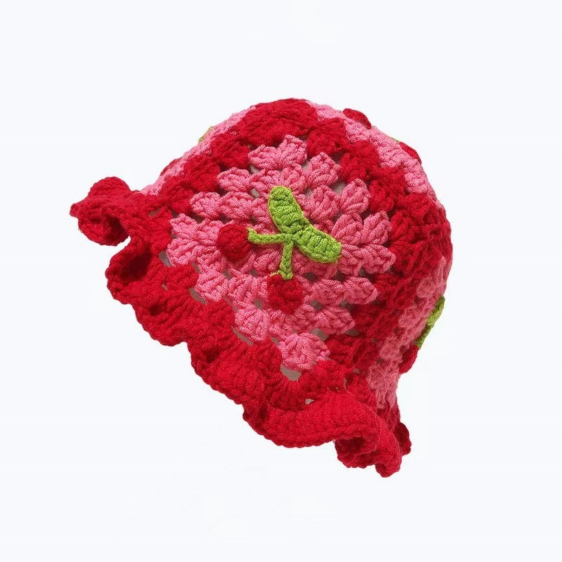 Crochet Bucket Hat Supplier - Luxury Brand Designer Jacquard Handmade Floral