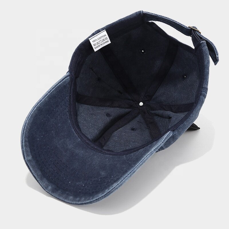 Baseball Cap Supplier - Hot Selling 6 Panel Washed Denim Cat Ear