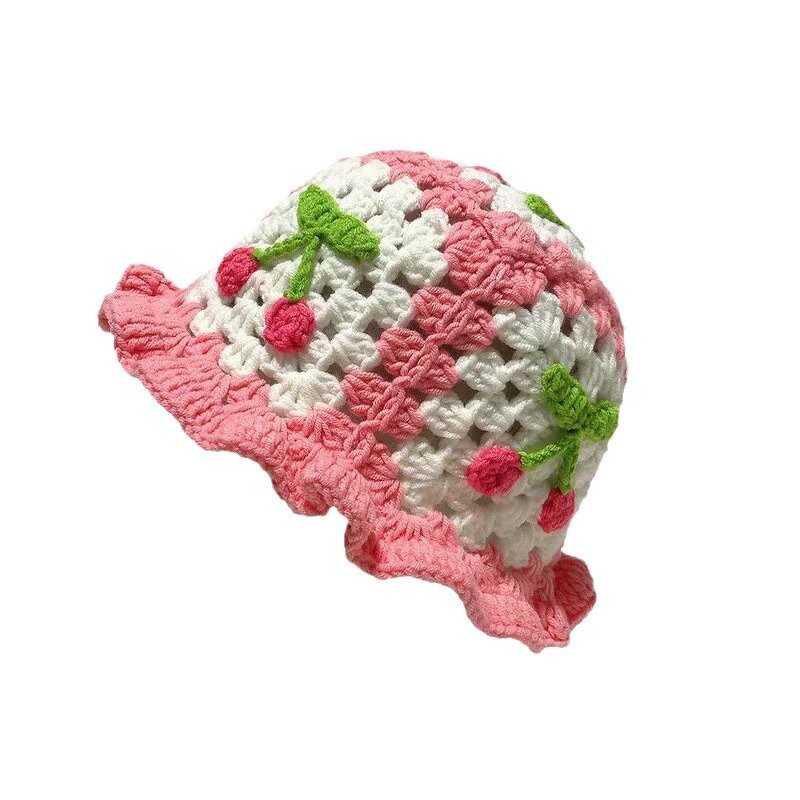 Crochet Bucket Hat Supplier - Luxury Brand Designer Jacquard Handmade Floral