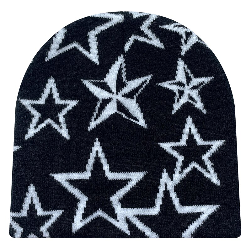 Knitted Beanie Supplier - Wholesale Custom Tags Cuffless Jacquard Embroidery