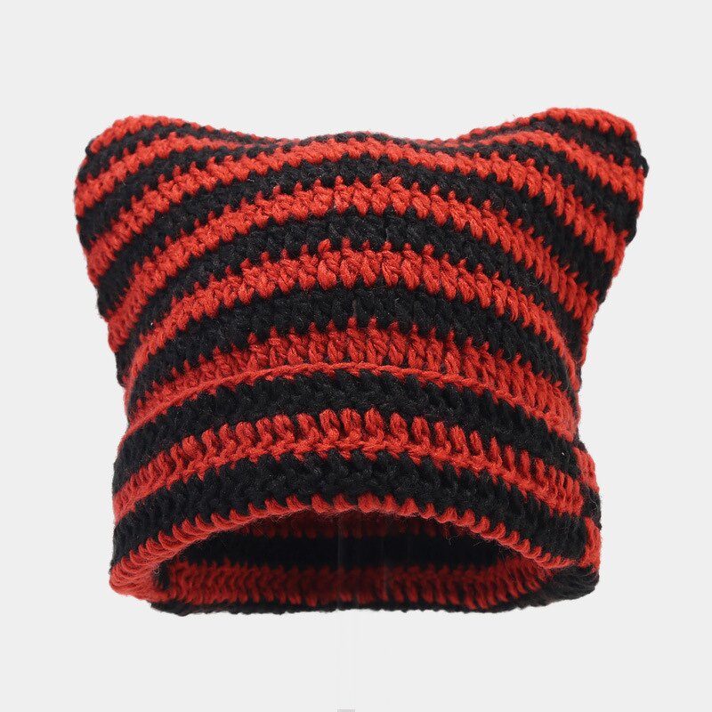 Knitted Beanie Supplier - Wholesale Jacquard Custom Label Cat Ear