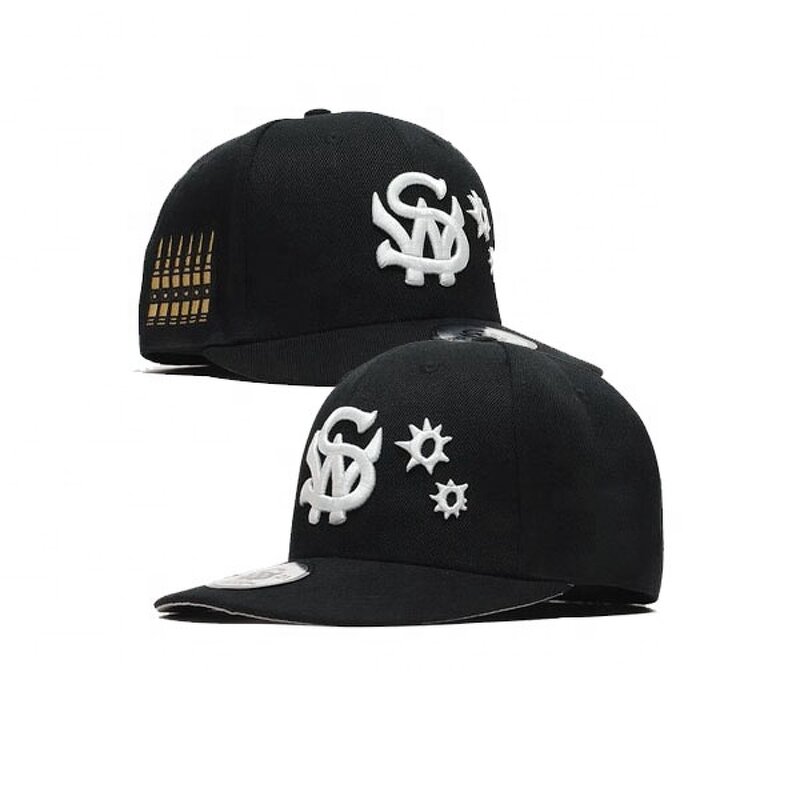 Baseball Hat Supplier - Full Custom 6 Panel Flat Brim Embroidery