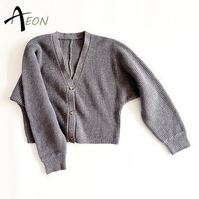 Women's Cardigan Factory - Patent Knit Oversized Top