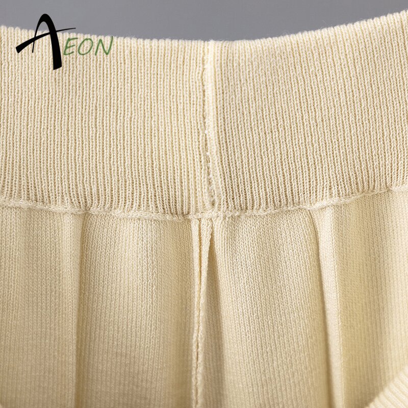 Women's Knit Set Factory - T-shirt Wide-leg Pants Set