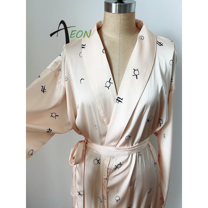 Custom Print Kimono Robe Factory - Long Silky Robe