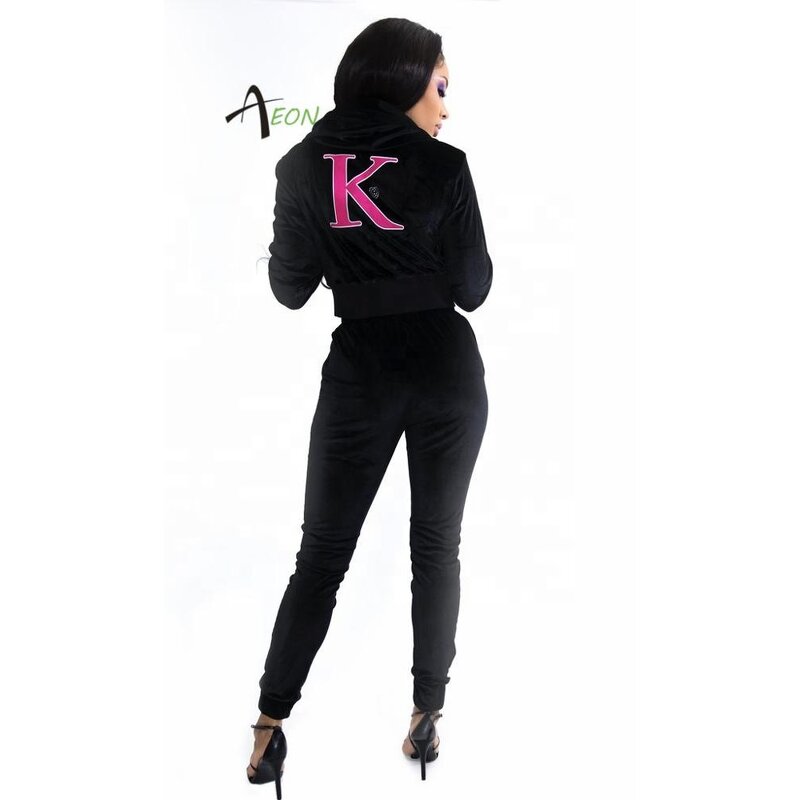 Women's Tracksuit Factory - Custom Velvet Crop Set
