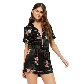 Women's Print Pajamas Factory - Custom Silk Satin Shorts