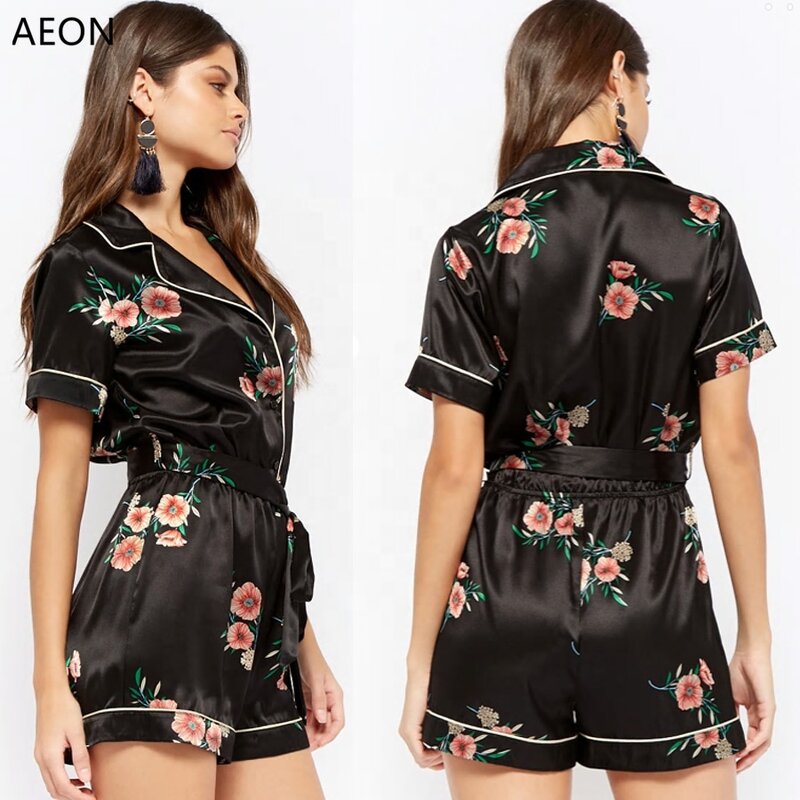 Women's Bodysuit Factory - Floral Print Jumpsuit Supplier