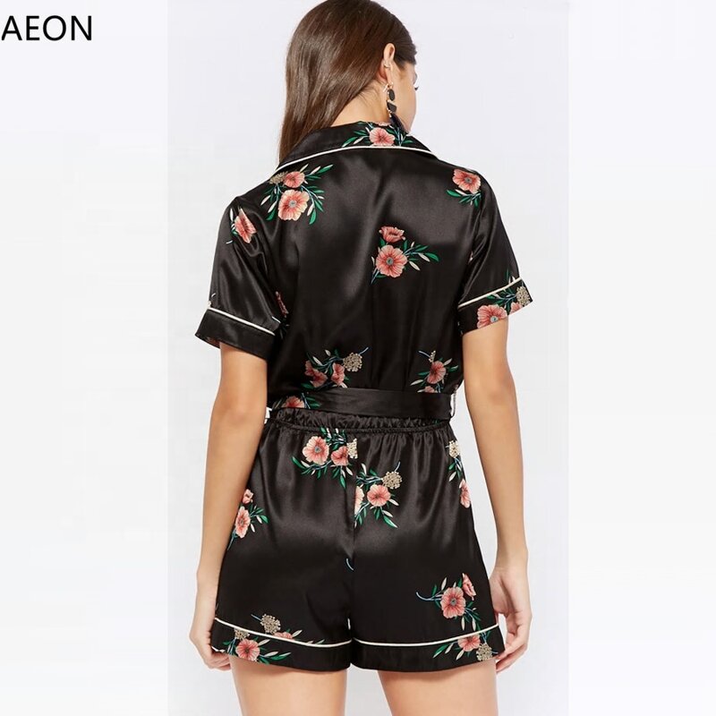 Women's Print Pajamas Factory - Custom Silk Satin Shorts
