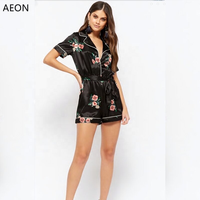 Women's Print Pajamas Factory - Custom Silk Satin Shorts