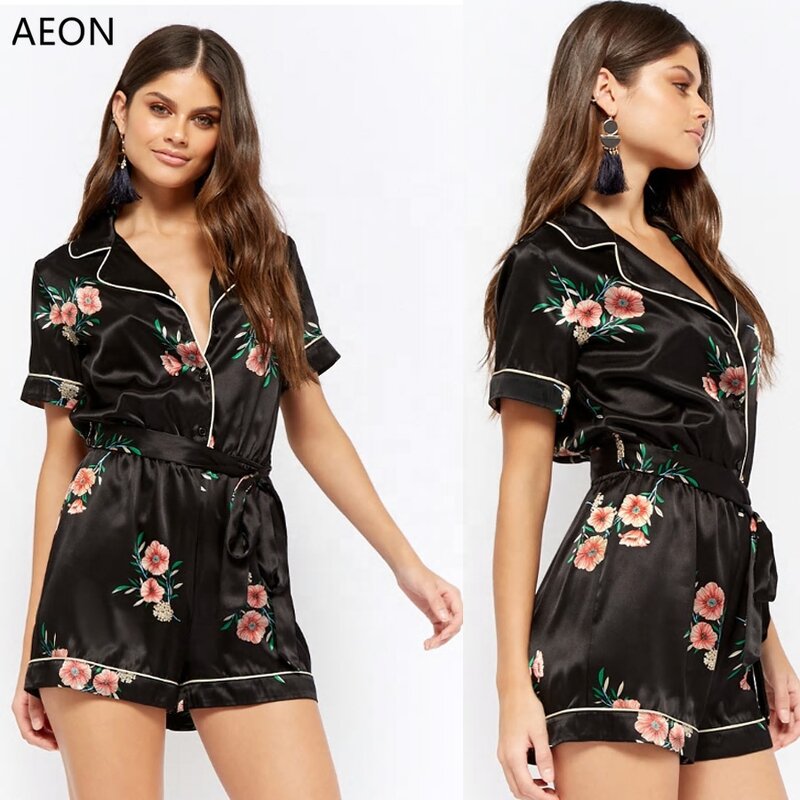 Women's Bodysuit Factory - Floral Print Jumpsuit Supplier