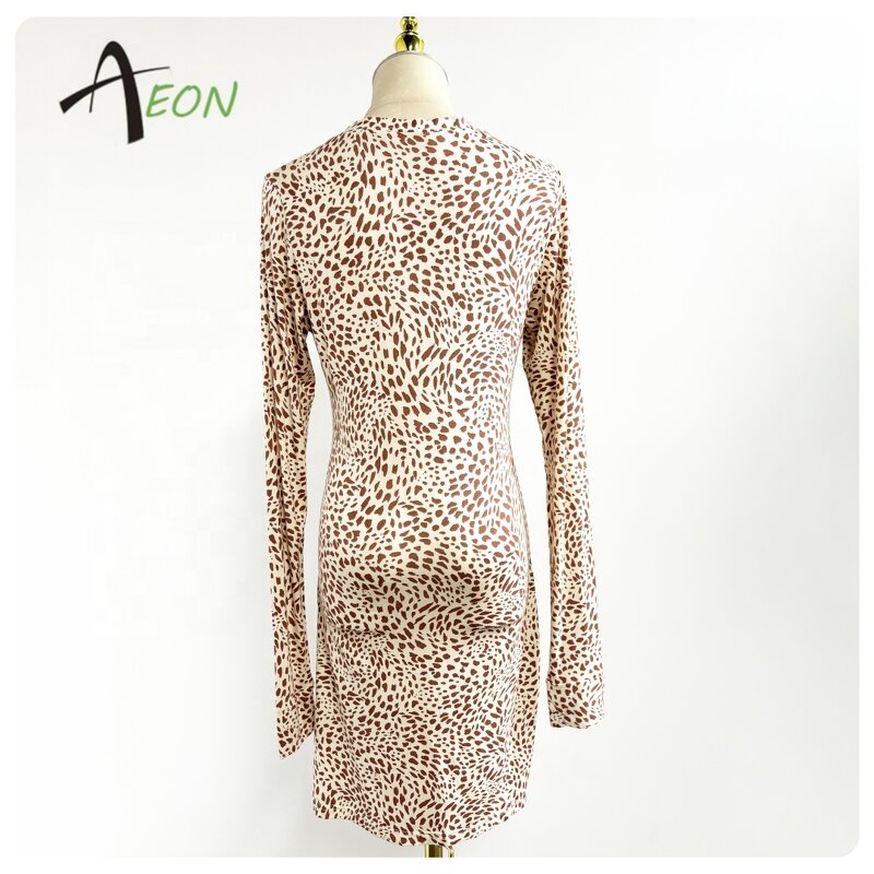 Modal Short Robe Factory - Leopard Print Bath Robe