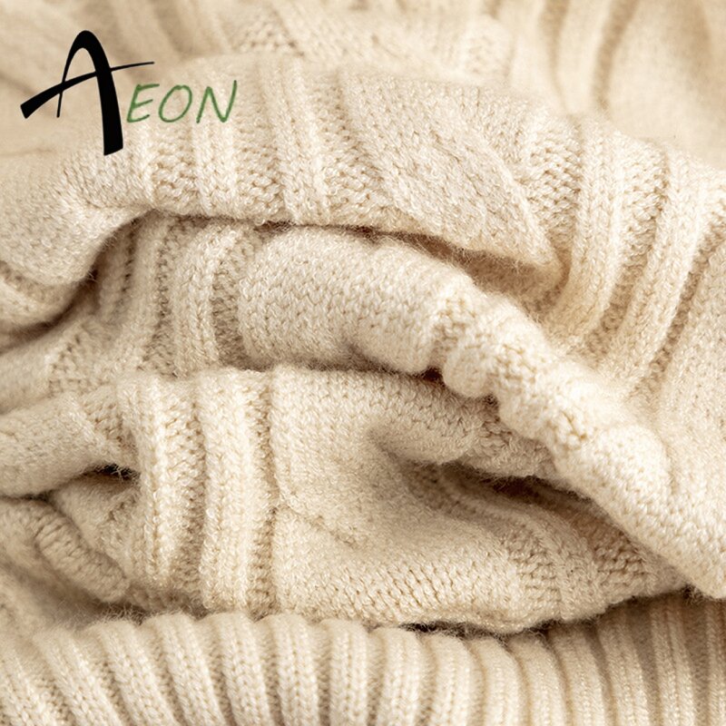 Women's Knit Set Factory - V Neck Cable Knit Pants Set