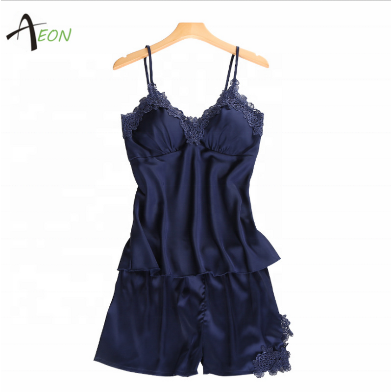 Satin Lace Cami Set Factory - Sexy Elegant Lingerie Set