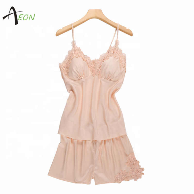 Satin Lace Cami Set Factory - Sexy Elegant Lingerie Set