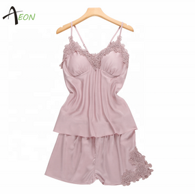Satin Lace Cami Set Factory - Sexy Elegant Lingerie Set