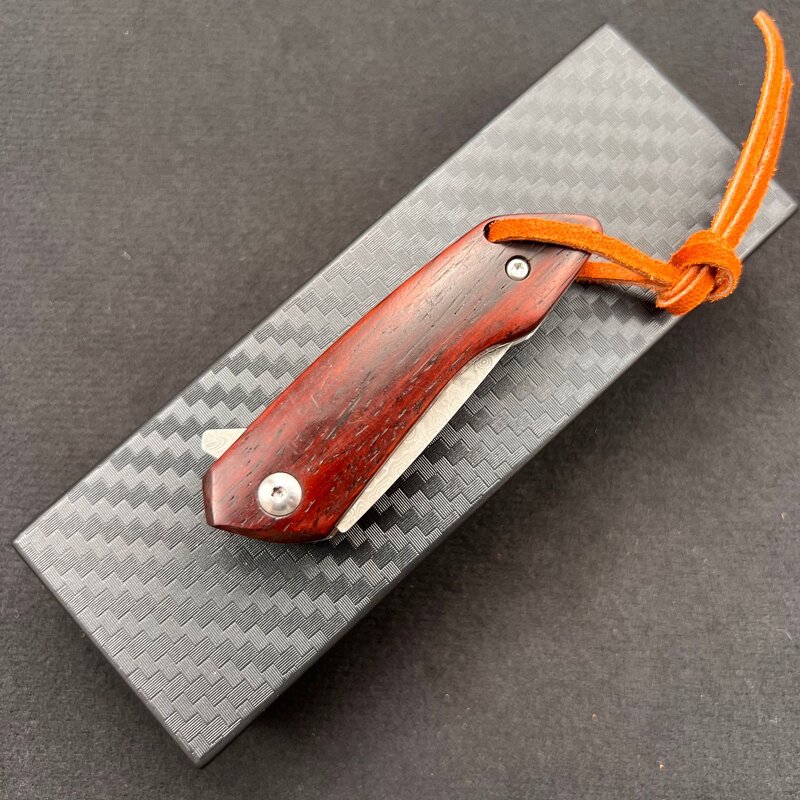 Pocket Folding Knife Supplier - Damascus Steel Red Sandalwood Handle