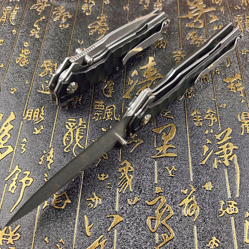 Damascus Folding Knife Factory - Steel Blade Outdoor Hunting Rescue