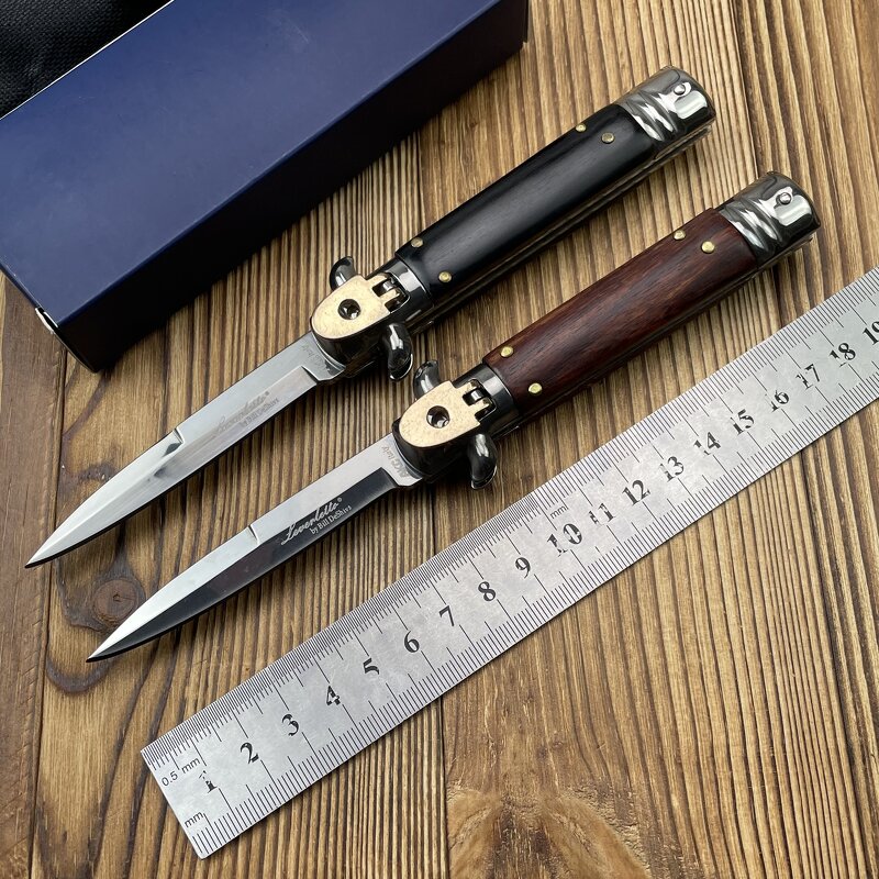 Folding Knife Supplier - Italian AKC Tactical Wood Handle Camping