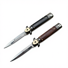 Folding Knife Supplier - Italian AKC Tactical Wood Handle Camping