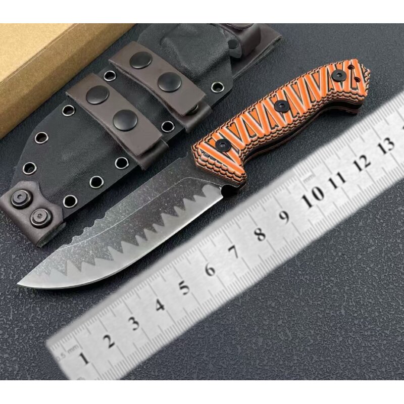 Handmade Hunting Knife Supplier - M26 Fixed Blade with Leather Sheath