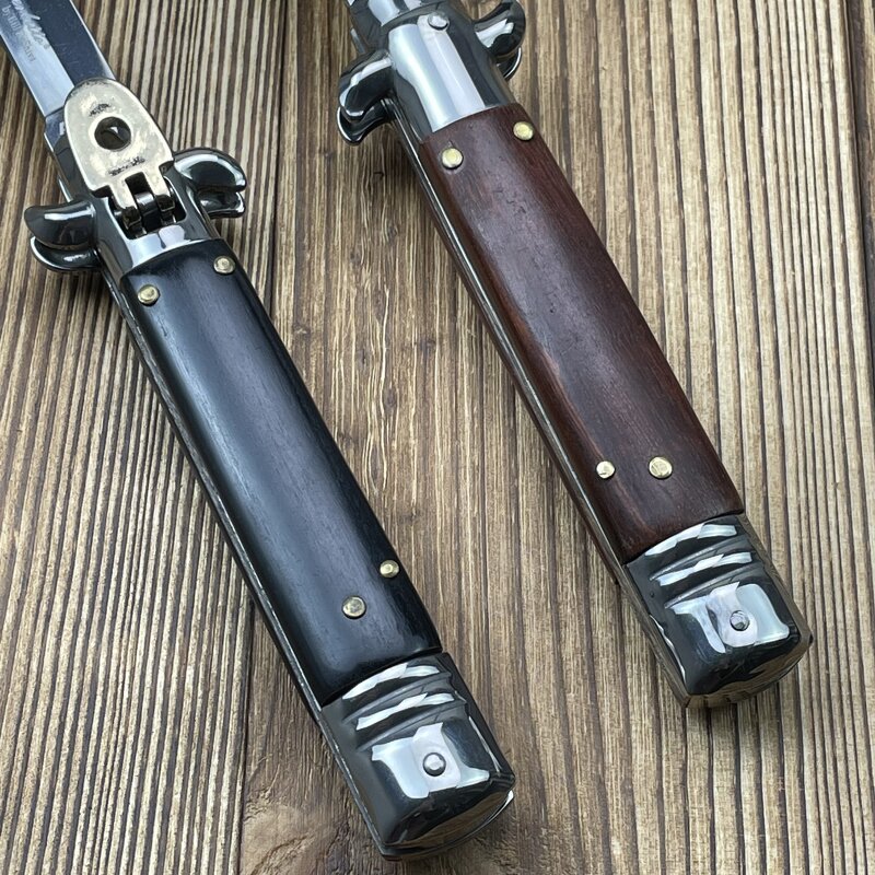 Folding Knife Supplier - Italian AKC Tactical Wood Handle Camping