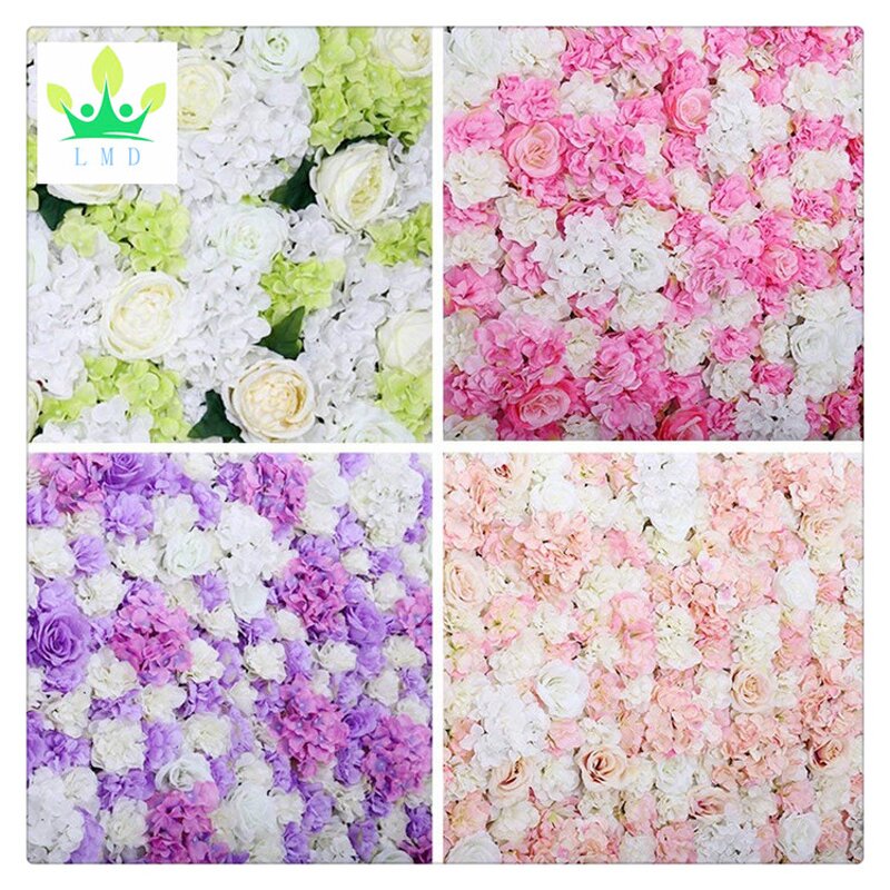 Artificial Flower Wall Factory - Pink Hydrangea Panel