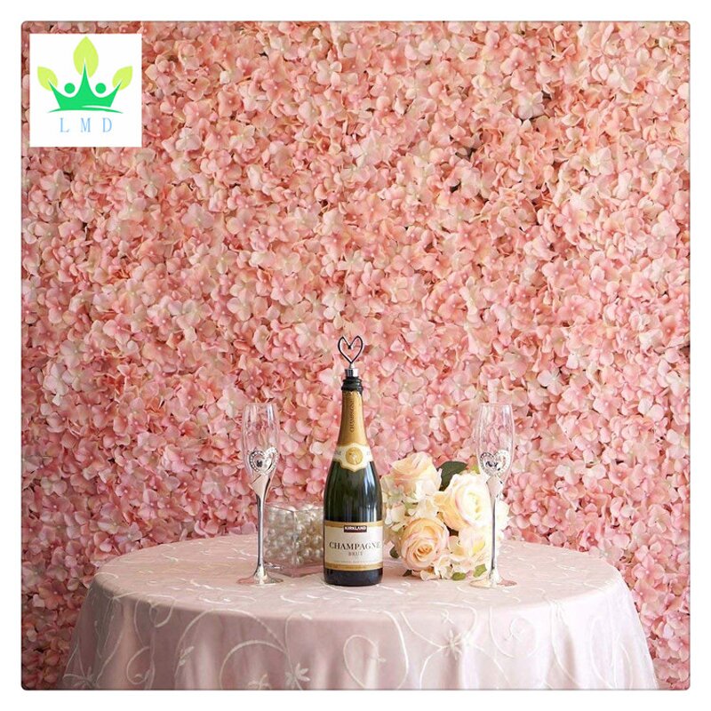Artificial Flower Wall Factory - Pink Hydrangea Panel