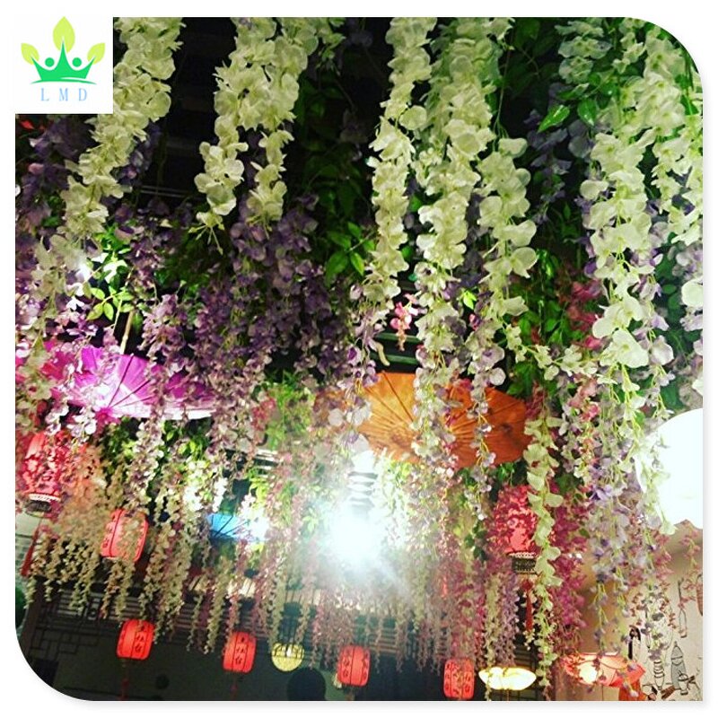 Artificial Hanging Garland Factory - Wisteria Vine Decor