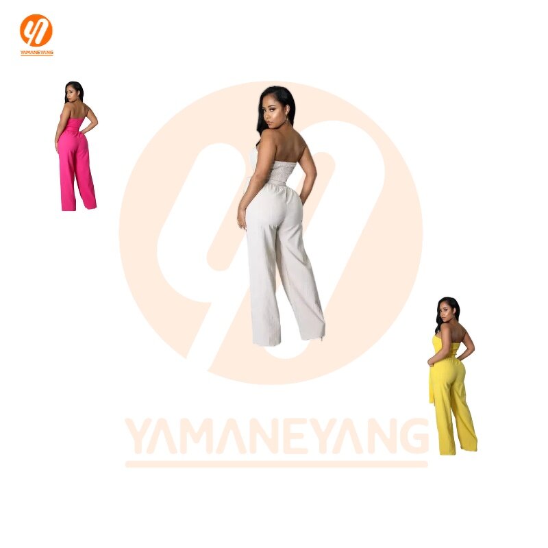 Jumpsuit Supplier - Strapless Off-Shoulder Chiffon Romper Y2K