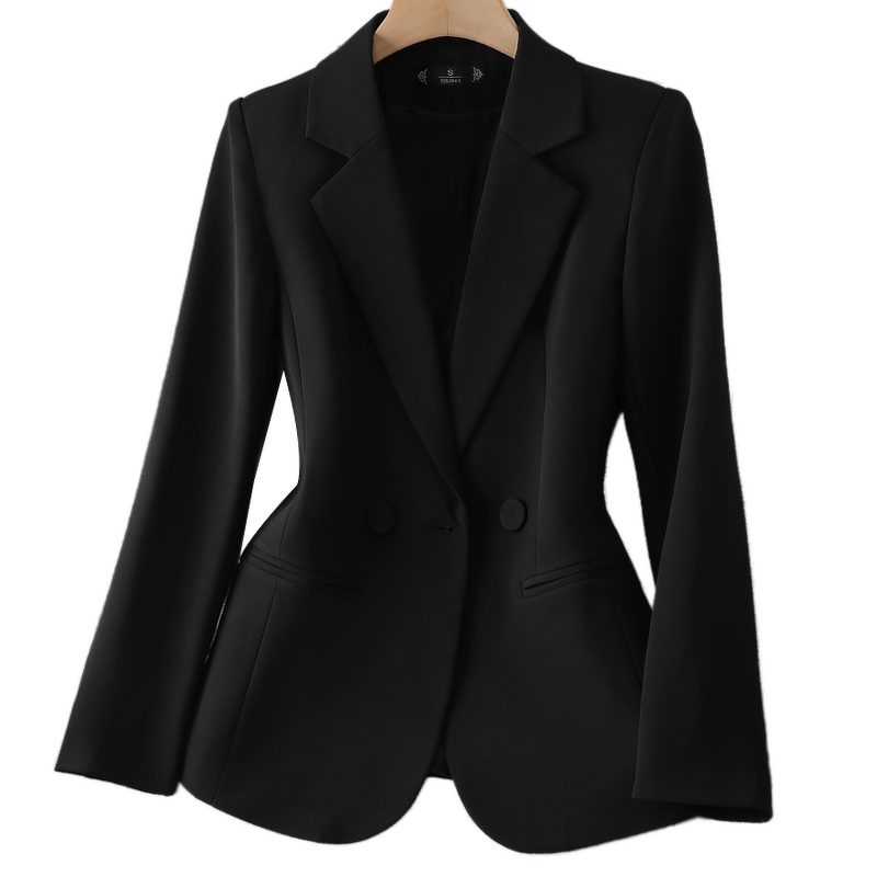 Women's Suit Factory - Long Sleeve Elegant Professional Casual Coat