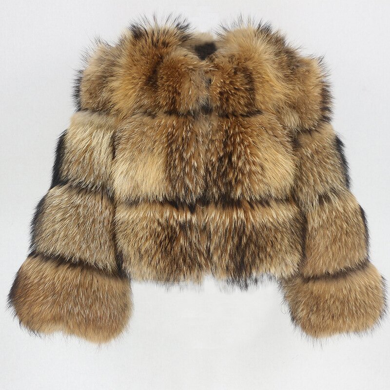 Fur Coat Factory - Faux Rabbit Fur Coat Plus Size Trench Outerwear