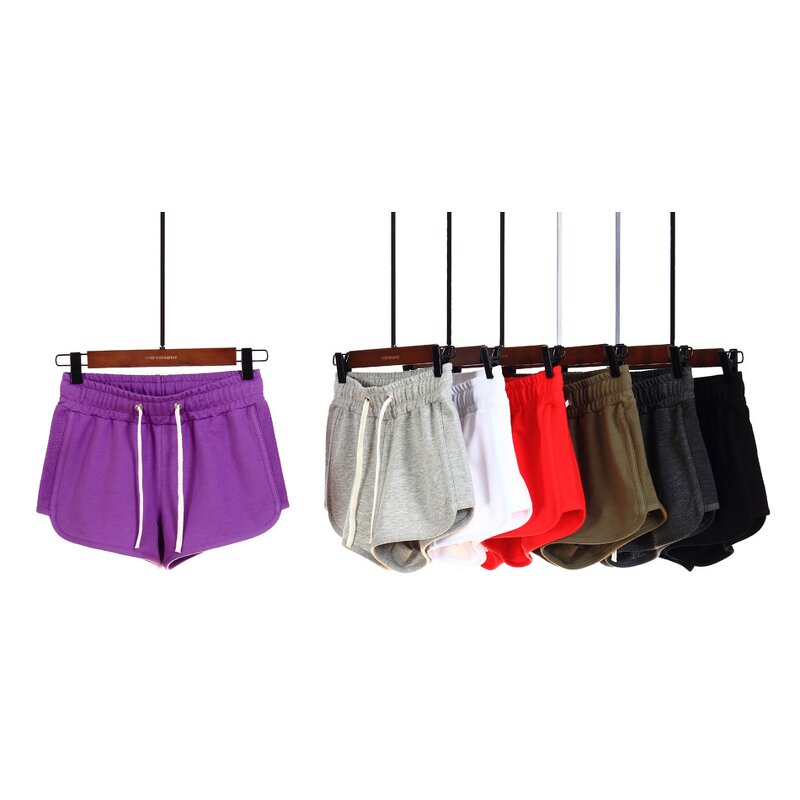 Women's Shorts Factory - Custom Logo Terry Cotton Low-waisted Hot Pants