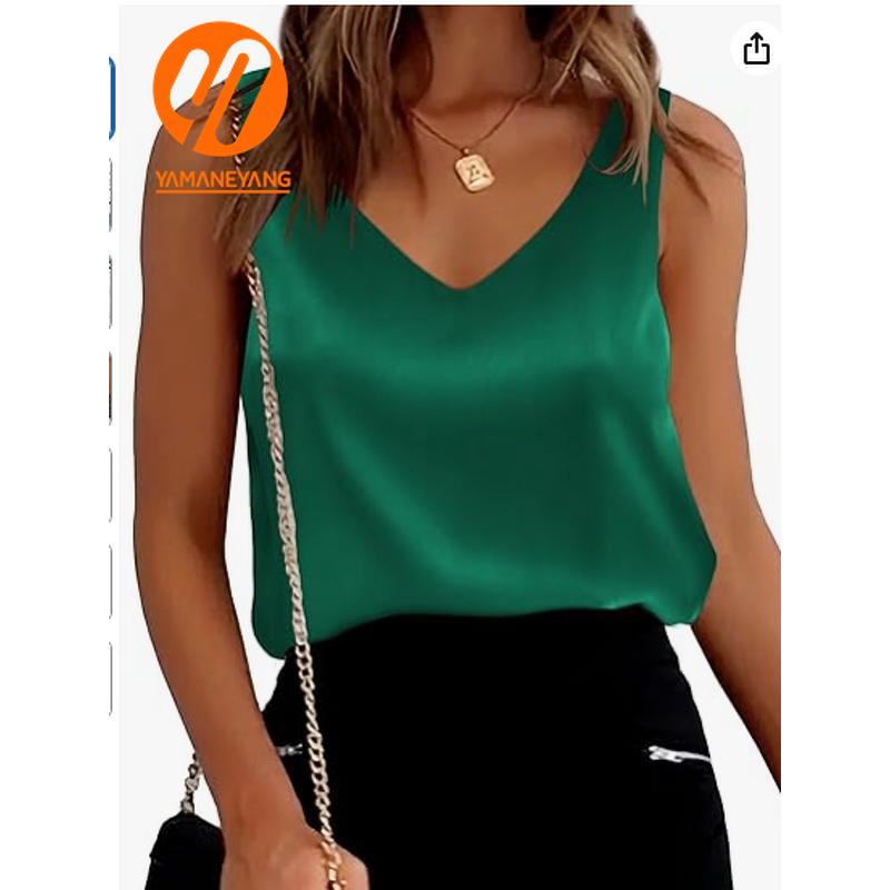 Tank Top Factory - Women's Blouse Aesthetic Brandy Melville Silk Casual